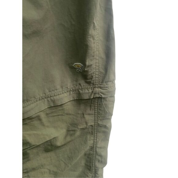 Mountain Hardwear Convertible Hiking Pants Women’s Size 10/34 Olive Green Nylon - Picture 3 of 7